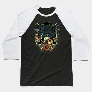 Angry Wolf Baseball T-Shirt